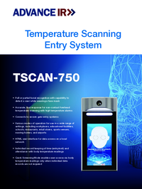 Thumbnail of document Brochure - TSCAN-750 Temperature Scanning Entry System